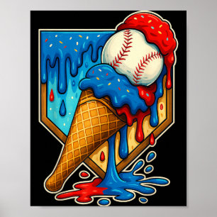 Honkbal Drip Ijs 6 7 Nummer 67 Zes Zeven Mij Poster