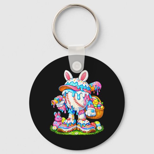Honkbal Drip Ijs Apparel Jeugd Jongen Pasen Sleutelhanger (Voorkant)