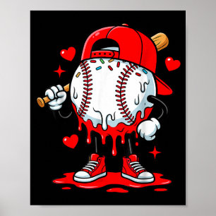 Honkbal Drip Ijs Apparel Jeugd Jongen Valentijn Poster