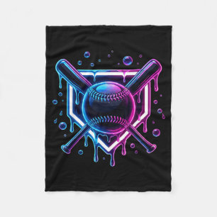 Honkbal Drip Ijs Bat Kids Fleece Deken