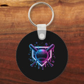 Honkbal Drip Ijs Bat Kinderen Sleutelhanger (Voorkant)