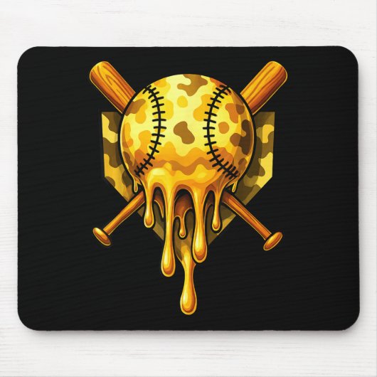 Honkbal Drip Ijs Camo Cool Design Muismat (Voorkant)