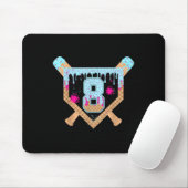 Honkbal Drip Ijs Druppelend 8 Jaar Oud 8e Bi Muismat (Met muis)