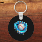 Honkbal Drip Ijs Handschoen Met Strooigoed Bal Sleutelhanger (Voorkant)