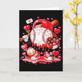 Honkbal Drip Ijs Kinderen Jongeren Valentijn Kaart (Gele Bloem)