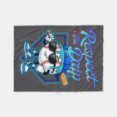 Honkbal Drip Ijs Respecteer De Drip Thuisplaat Fleece Deken (Voorkant (Horizontaal))