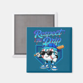 Honkbal Drip Ijs Respecteer De Drip Thuisplaat Magneet (Voorkant / Achterkant)