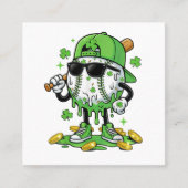 Honkbal Drip Ijs St. Patrick's Dag Klantenkaartje (Voorkant)