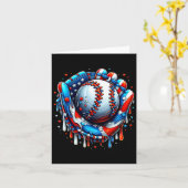 Honkbal Drip Ijs Strooigoed Honkbalhandschoen 4 Kaart (Gele Bloem)