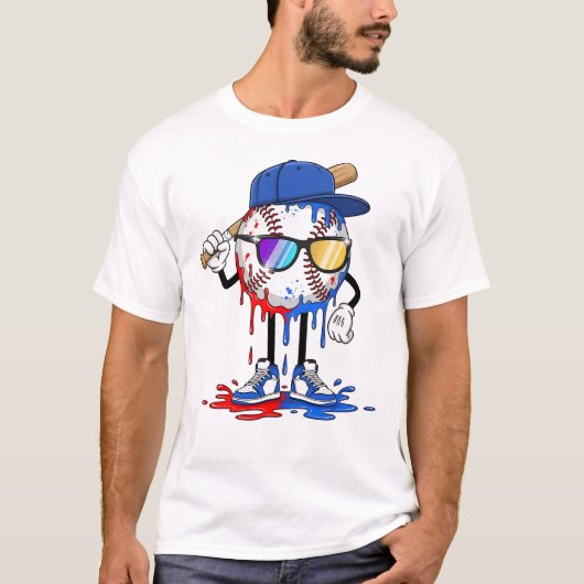 Honkbal Drip Ijs T-shirt (Voorkant)