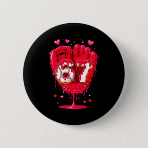 Honkbal Drip Ijs Valentine Jeugd Jongens Meisjes Ronde Button 5,7 Cm