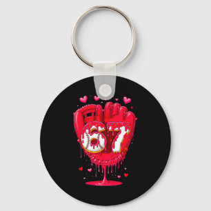 Honkbal Drip Ijs Valentine Jeugd Jongens Meisjes Sleutelhanger