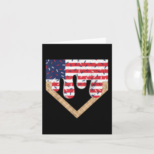 Honkbal Drip Jongen Ijs Patriottisch Amerikaans Vl Kaart