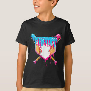 Honkbal Drip Jongen Ijsje Strooi Jeugd Honkbal T-shirt