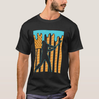 Honkbal Drip Jongens Druppelend Ijs Amerikaans Vla T-shirt