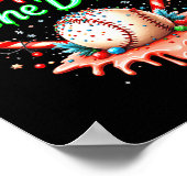Honkbal Drip Jongens Ijs Christmas Jeugd Respectee Poster (Hoek)