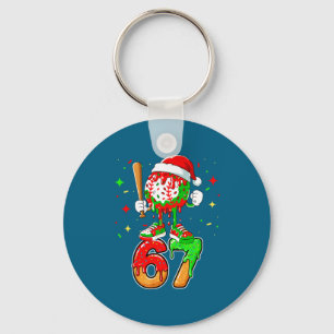 Honkbal Drip Nummer 67 Meme Ijs Dripng Kerstmis Sleutelhanger