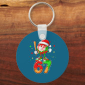 Honkbal Drip Nummer 67 Meme Ijs Dripng Kerstmis Sleutelhanger (Voorkant)