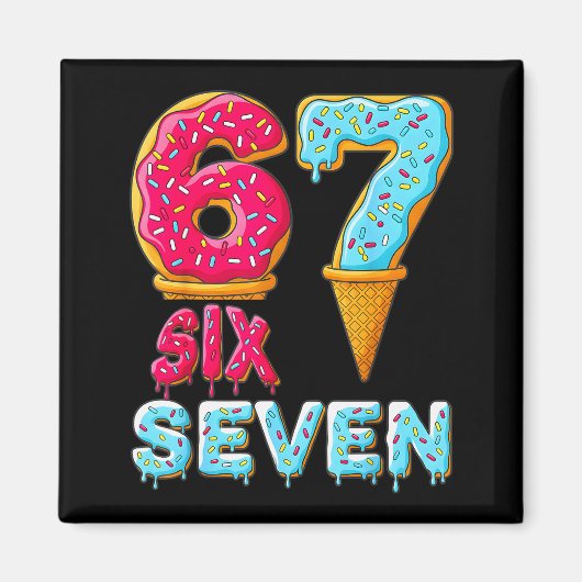 Honkbal Drip Nummer 67 Speler 67 Meme Ijs D Magneet (Voorkant)