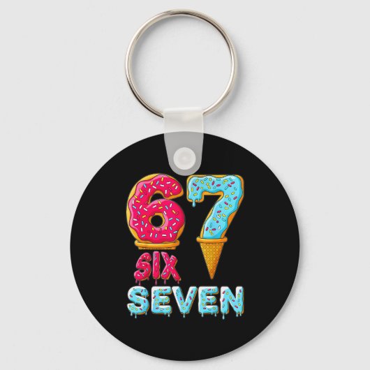 Honkbal Drip Nummer 67 Speler 67 Meme Ijs D Sleutelhanger (Voorkant)