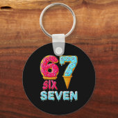 Honkbal Drip Nummer 67 Speler 67 Meme Ijs D Sleutelhanger (Voorkant)