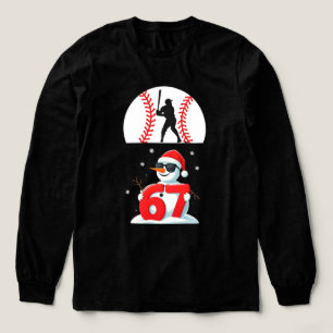 Honkbal Drip Nummer 67 Speler Of 67e Verjaardag 25 Tri-Blend Shirt