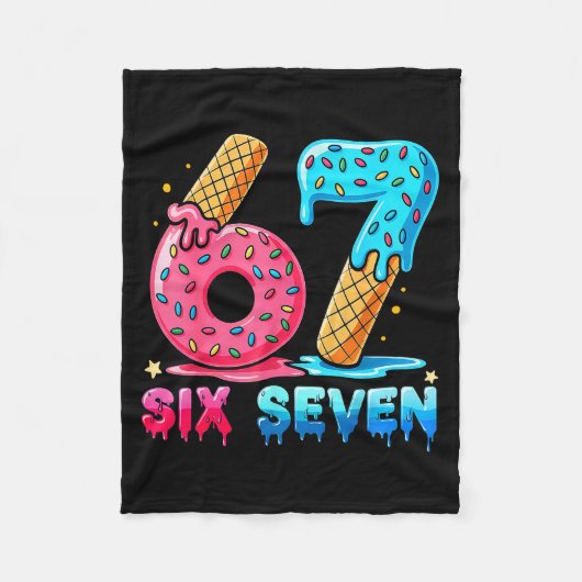 Honkbal Drip Nummer 67 Speler Of 67ste Verjaardag  Fleece Deken (Voorkant)