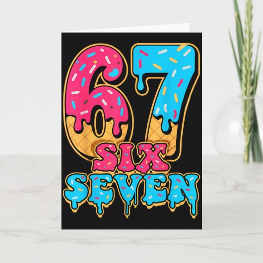 Honkbal Drip Nummer 67 Speler Of 67ste Verjaardag Kaart (Voorkant)