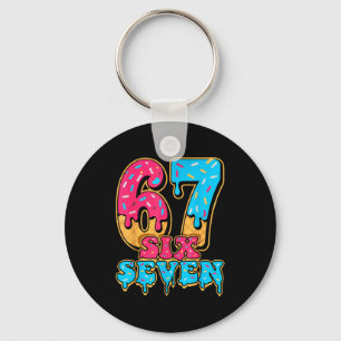 Honkbal Drip Nummer 67 Speler Of 67ste Verjaardag Sleutelhanger