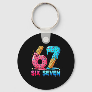 Honkbal Drip Nummer 67 Speler Of 67ste Verjaardag Sleutelhanger