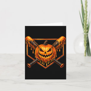 Honkbal Drip Pompoen Griezelige Geest Halloween Jo Kaart
