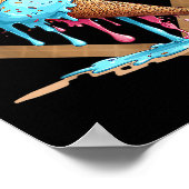 Honkbal Drip voor Jongens Home Bord Ice Cream Drip Poster (Hoek)