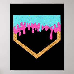 Honkbal Drip voor Jongens Ice Cream Drip Youth Hom Poster