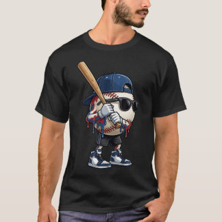Honkbal Drip Voor Jongens Ijs Drip Honkbal T-shirt
