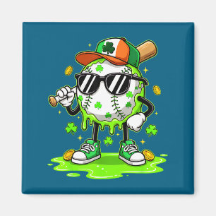 Honkbal drup ijs St. Patrick's Day voor jongeren Magneet