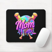 Honkbal druppel moeder cute tie dye honkbal vrouwe muismat (Met muis)