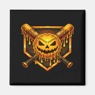 Honkbal druppel pompoen spookachtige geest hallowe magneet