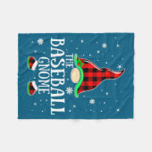 Honkbal Dwerg Buffalo Plaid Bijpassend Fleece Deken (Voorkant (Horizontaal))