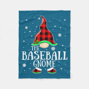 Honkbal Dwerg Buffalo Plaid Bijpassend Fleece Deken