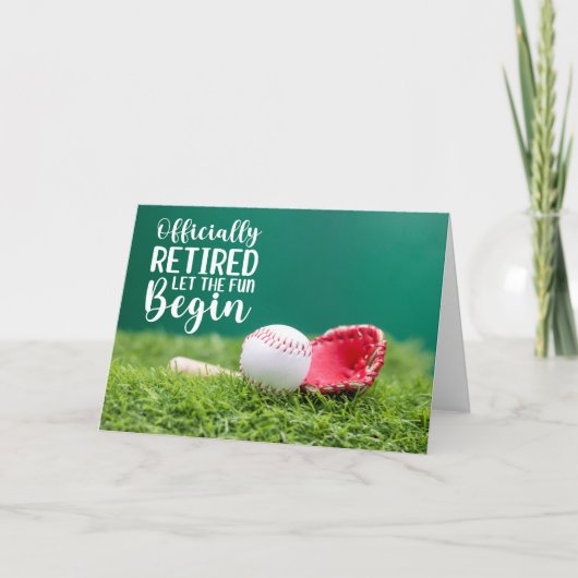 Honkbal Een Home Run Afscheid: Honkbal Pensioen Kaart (Voorkant)
