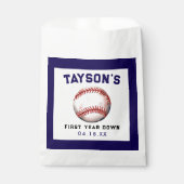 Honkbal eerste jaar naar beneden 1e verjaardag bedankzakje (Voorkant)