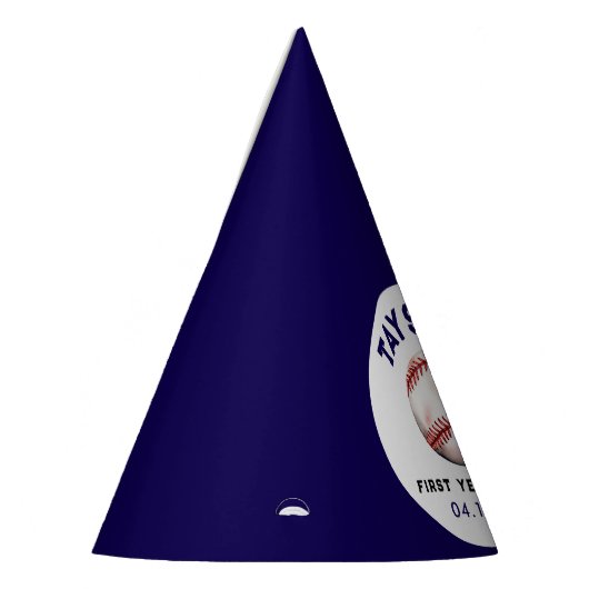 Honkbal eerste jaar naar beneden 1e verjaardag feesthoedjes (Links)