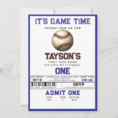 Honkbal eerste jaar naar beneden 1e verjaardag kaart (Voorkant)