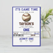 Honkbal eerste jaar naar beneden 1e verjaardag kaart (Staand voorkant)