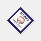 Honkbal eerste jaar naar beneden 1e verjaardag servet (Hoek)