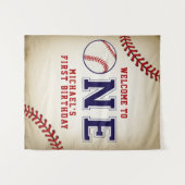 Honkbal Eerste Verjaardag Achtergrond Wandkleed (Voorkant (horizontaal))