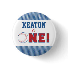 Honkbal Eerste Verjaardag Button