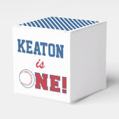 Honkbal Eerste Verjaardag Favor Box Bedankdoosjes (Voorkant Zijde)