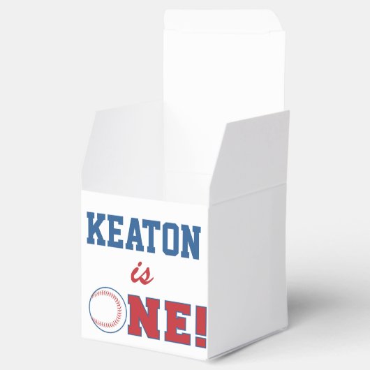 Honkbal Eerste Verjaardag Favor Box Bedankdoosjes (Geopend)