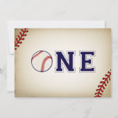 Honkbal Eerste Verjaardag Foto Kaart (Achterkant)